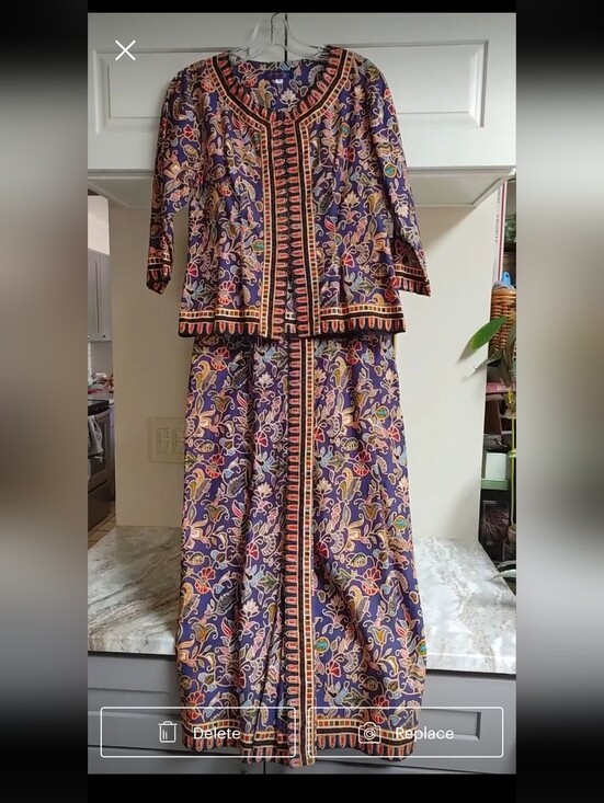Vintage Dresses & Skirts - Vintage Singapore Collection Skirt Set Size 36